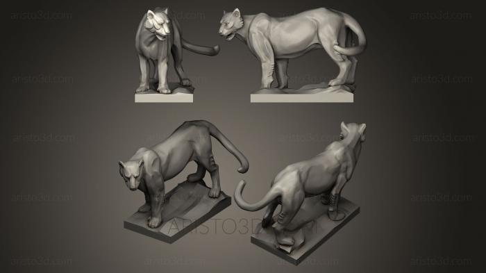 Figurines lions tigers sphinxes (STKL_0030) 3D model for CNC machine